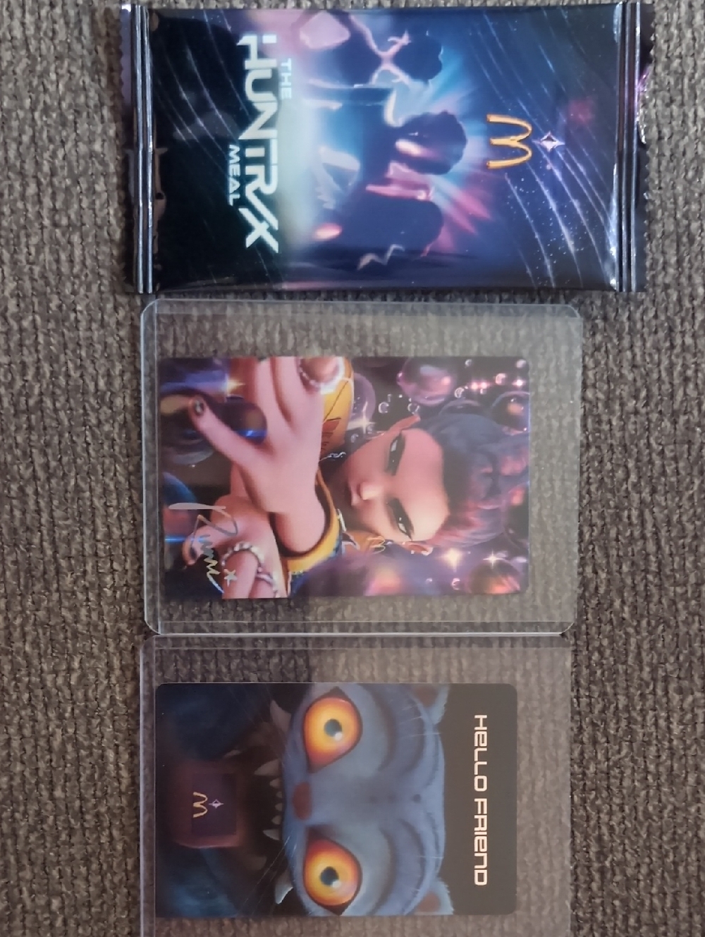 McDonald's Rumi Kpop Demon Hunter Card Collection New Toploader Derpy